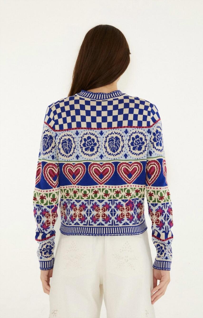 NEW FARM RIO kaleidoscope knit cardigan in multi - Picture 3 of 5